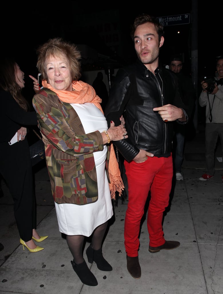 Ed Westwick and His Mom Out in LA March 2016