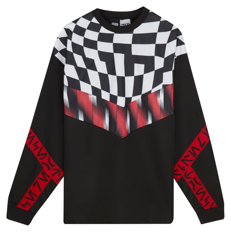ASOS x Star Wars Oversized Poly Tricot Sweatshirt With Printed Tape & Checkerboard