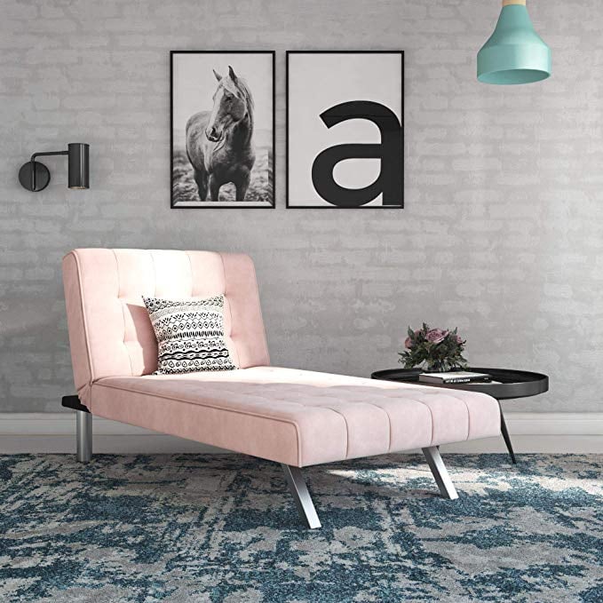 Pink Velvet Chaise