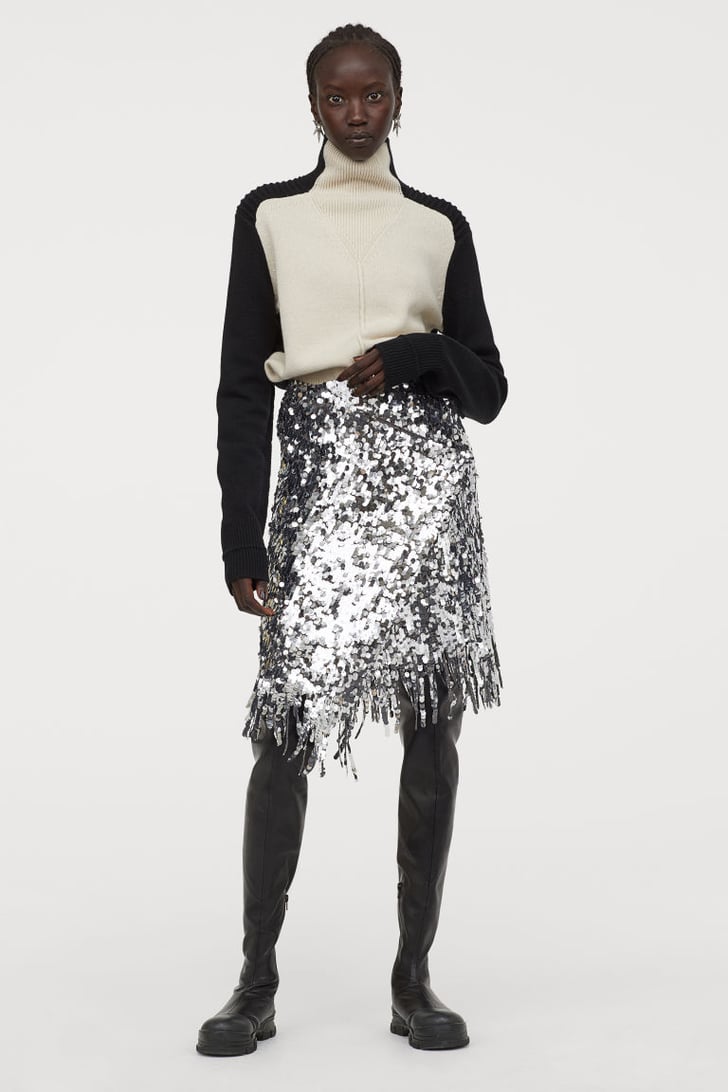H&m studio sequin skirt hotsell