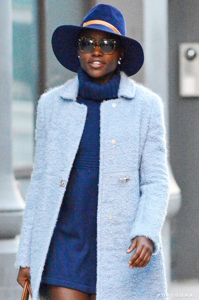 Lupita Nyong'o Wears All Blue in New York City