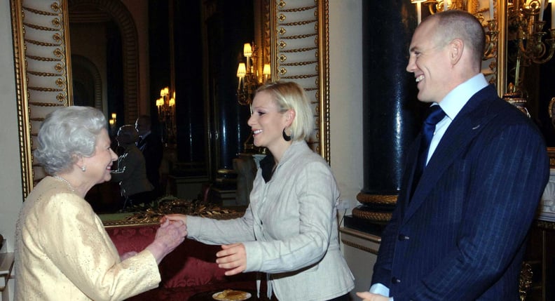 Queen Elizabeth II, Zara Tindall, and Mike Tindall