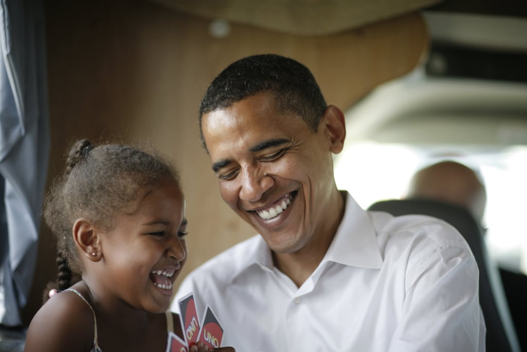 Barack Obama Cute Moments With Sasha And Malia Popsugar Celebrity