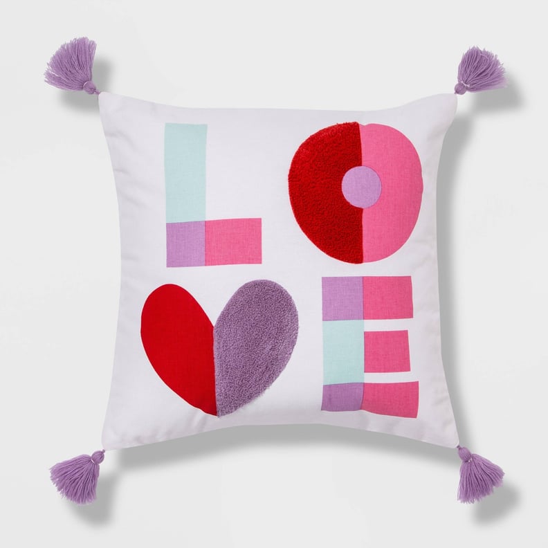 A Cute Throw Pillow: Spritz Love Valentine's Day Square Throw Pillow