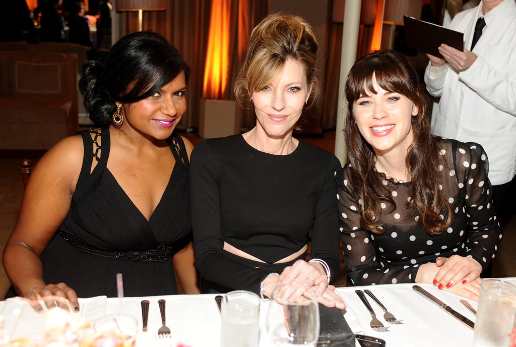 Zooey Deschanel and Mindy Kaling sat down for dinner at LA's historic Sunset Tower.