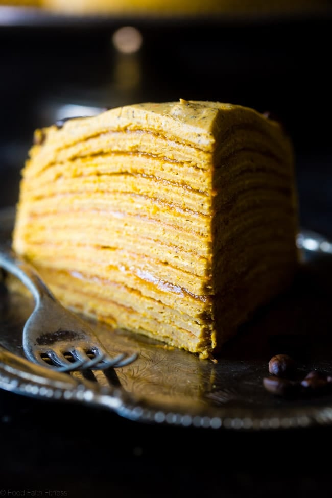 Pumpkin Spice Latte Vegan Crepe Cake