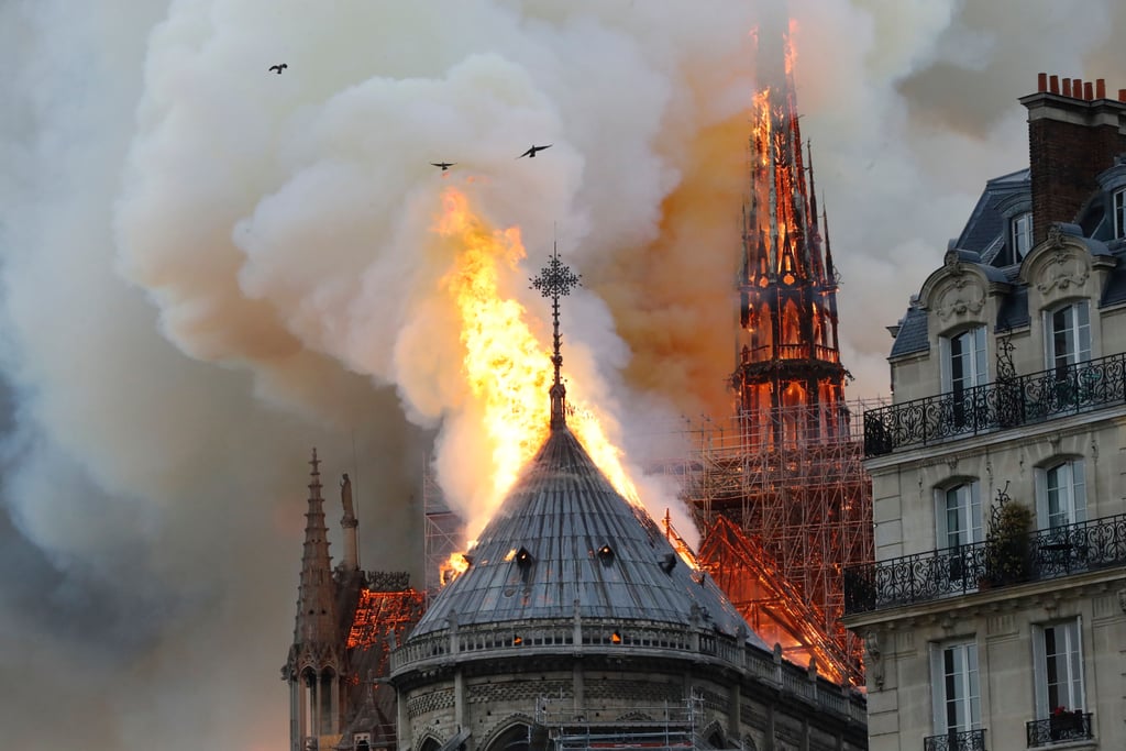 Notre-Dame Cathedral Fire in Paris on April 15, 2019