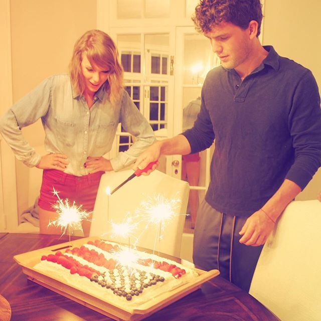 Taylor's cute brother had sparkler duty.