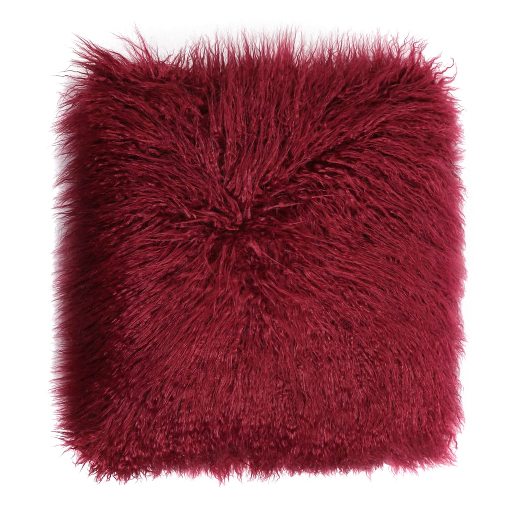 Faux Fur Throw Pillow - Maroon - Room Essentials™