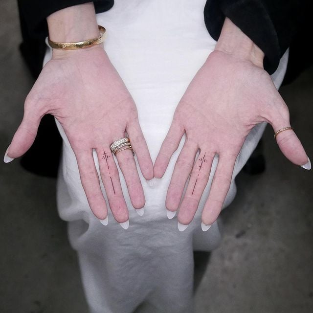 Angelina Jolie's Palm Tattoos
