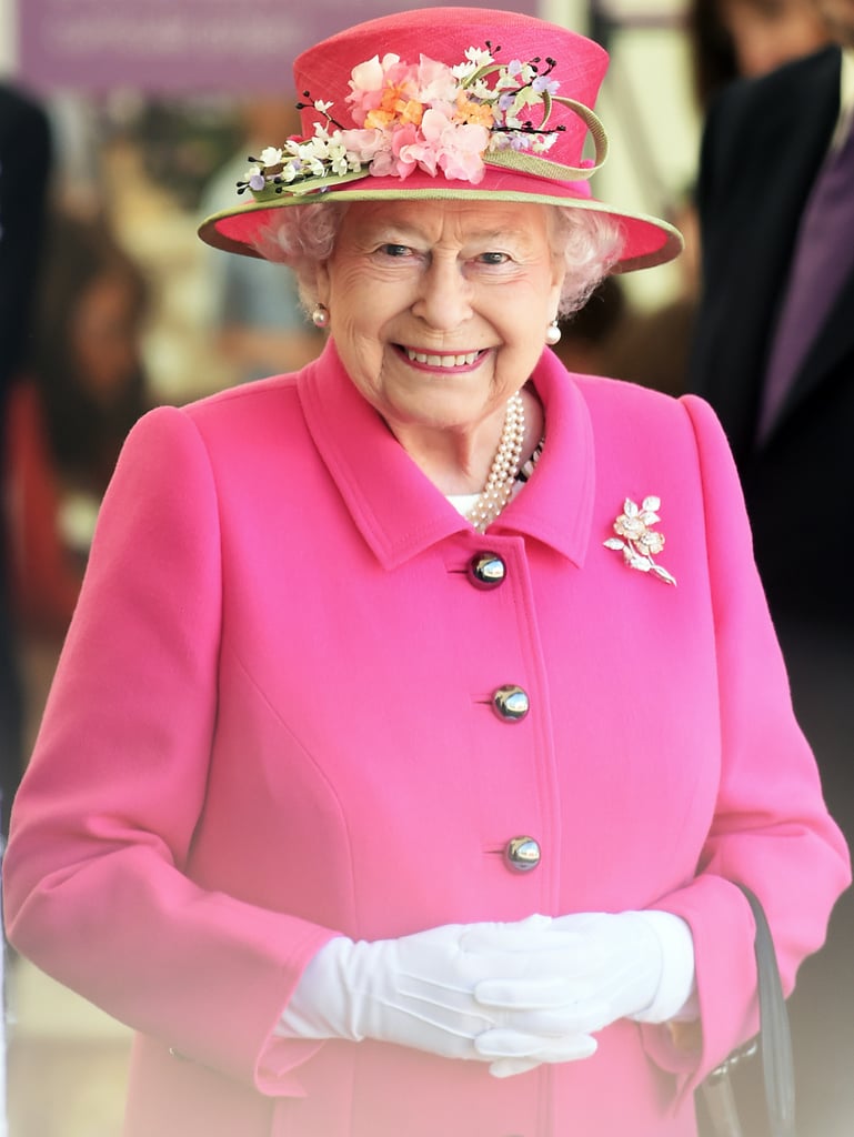 Queen Elizabeth Pink Coat April 2016