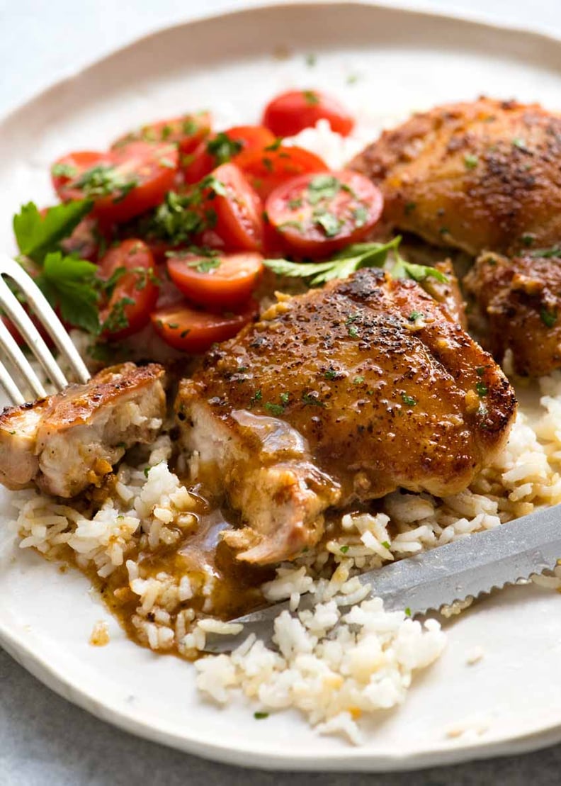 Crispy Garlic Chicken Thighs