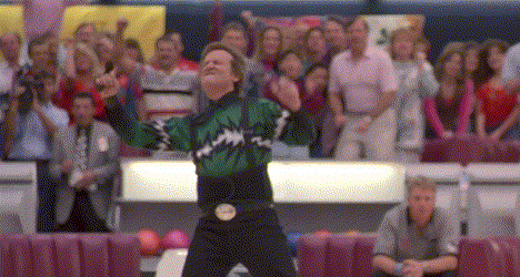 When he appropriately celebrates a victory in Kingpin.