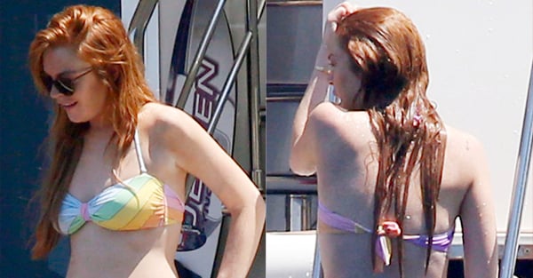 Lindsay Lohan In A Bikini On A Yacht In Italy Pictures Popsugar Celebrity 2111