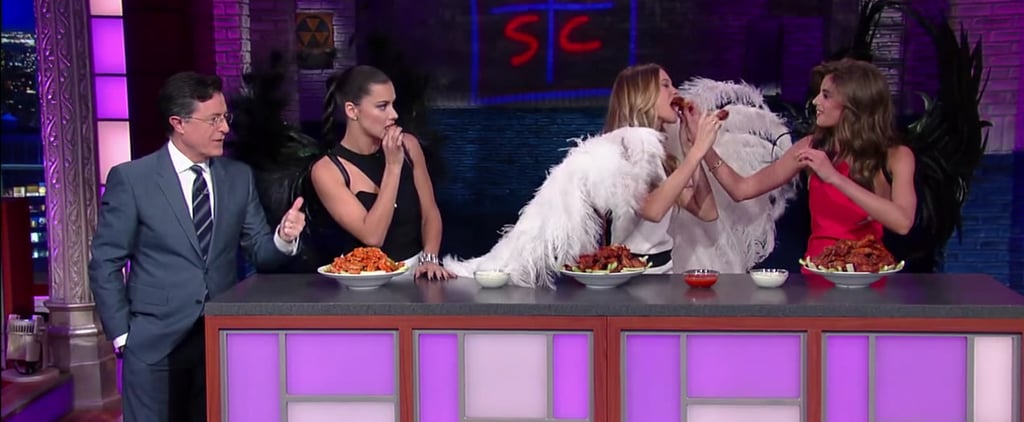 Victoria's Secret Angels Eating Buffalo Wings