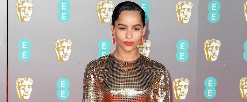 Zoë Kravitz's Gold Saint Laurent Dress at the 2020 BAFTAs