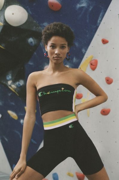 Champion X Susan Alexandra UO Exclusive Logo Cropped Tube Top