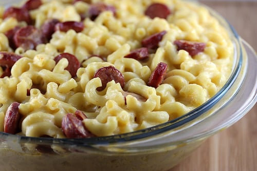 Hot Dog Mac and Cheese Casserole