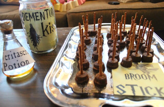 Broomsticks made of pretzels and Reese's, Veritaserum potion, and Dementor "kisses" take attention to detail to the next level.