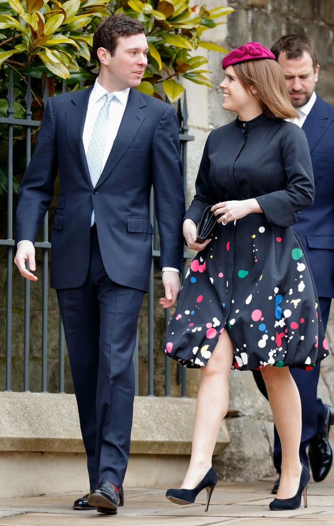 In April 2018, Jack and Eugenie were happy to be in each other's company while walking to an Easter Sunday church service at St George's Chapel in Windsor Castle.