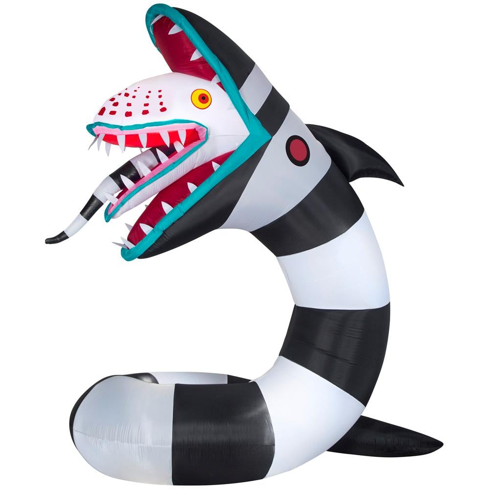 Pre-Lit Inflatable Animated Beetlejuice Sandworm WB Airblown