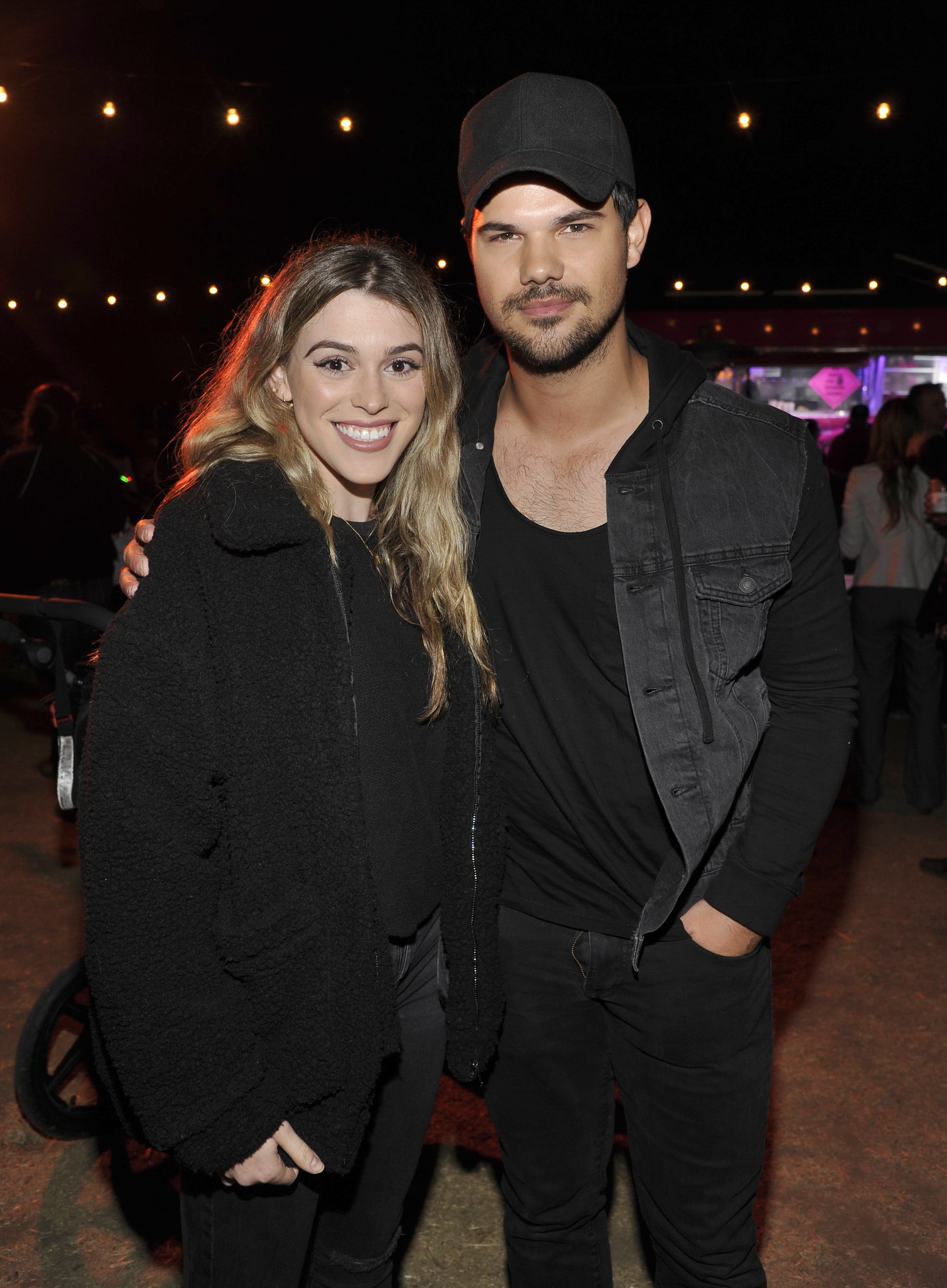 CALABASAS, CA - OCTOBER 10: Taylor Lautner (right) and guest attend the Nights of the Jack launch at King Gillette Ranch on October 10, 2018 in Calabasas, California.  (Photo by John Sciulli/Getty Images for Nights of the Jack)