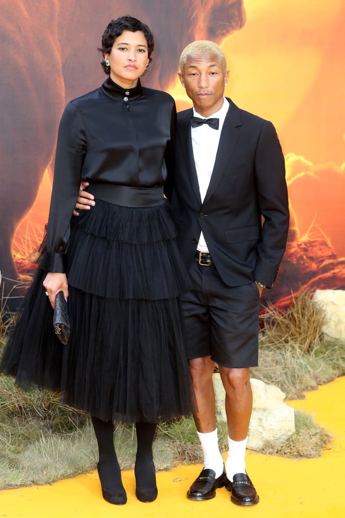 Pictured: Helen Lasichanh and Pharrell Williams at The Lion King premiere in London.