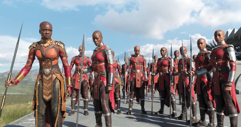 Okoye and Ayo With the Dora Milaje