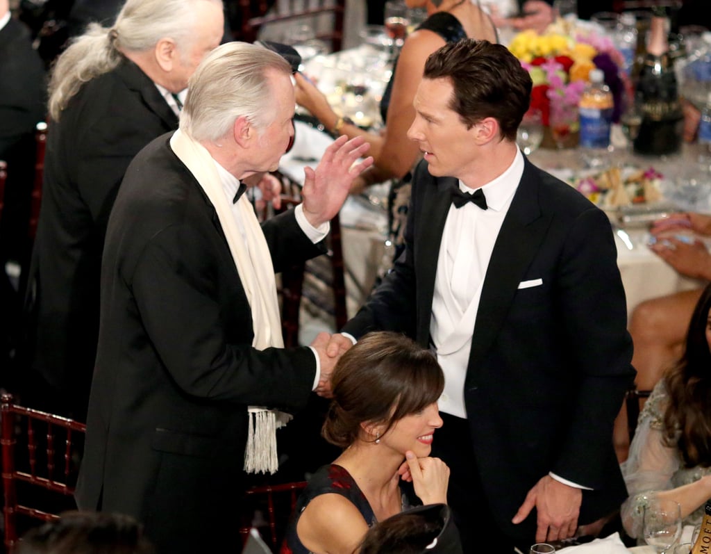 Jon Voight shook Benedict Cumberbatch's hand.