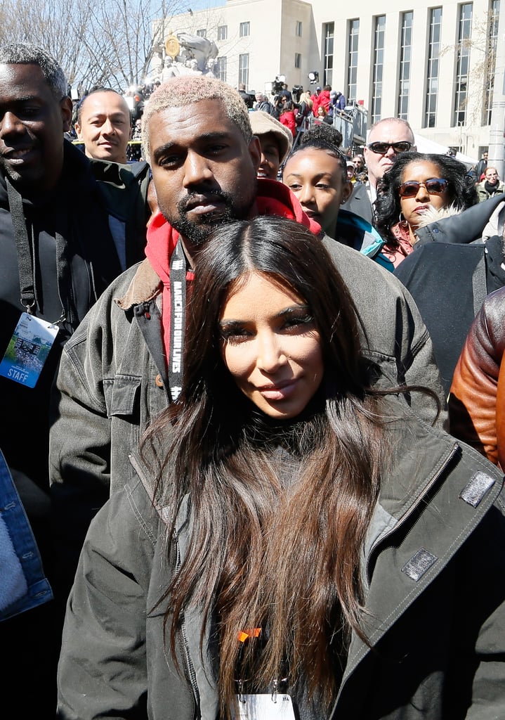 Kim Kardashian and Kanye West at March For Our Lives POPSUGAR Celebrity