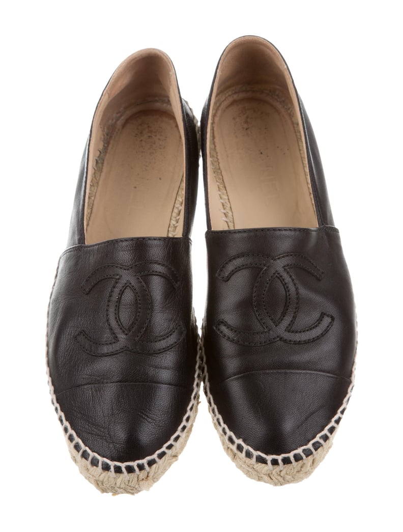 Chanel Lambskin Espadrille Flats