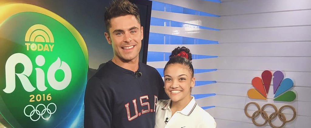 Laurie Hernandez and Zac Efron Instagram Pictures