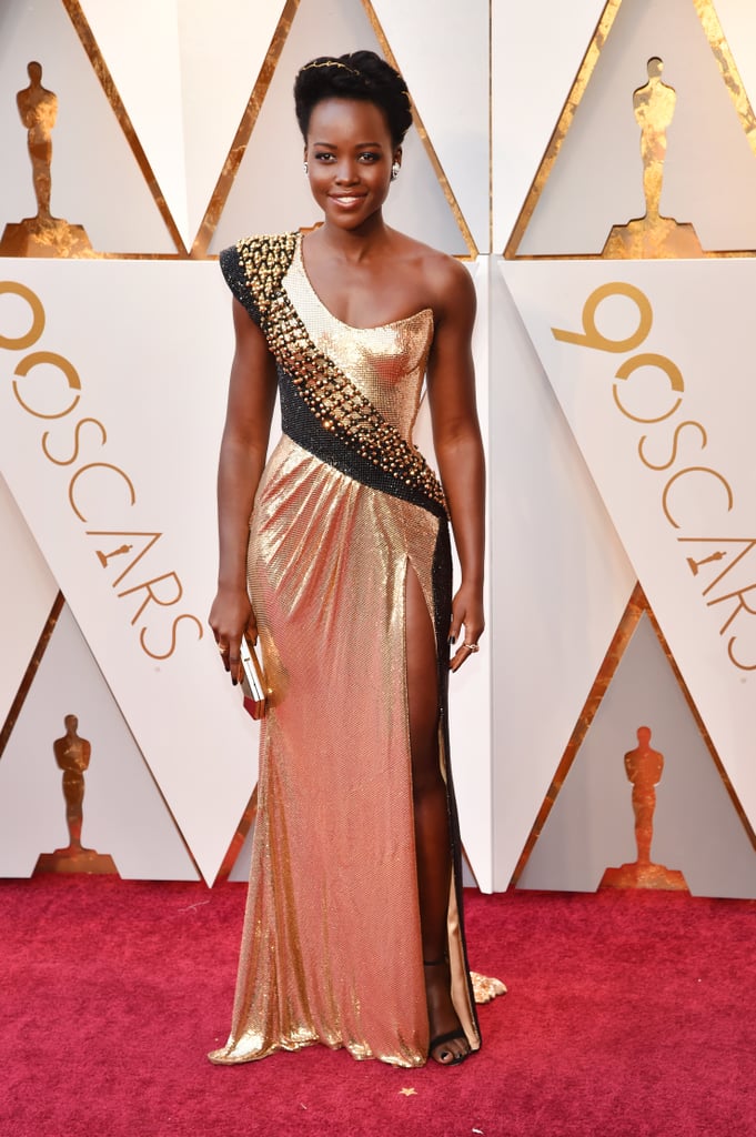 Lupita Nyong'o Versace Dress at the Oscars 2018