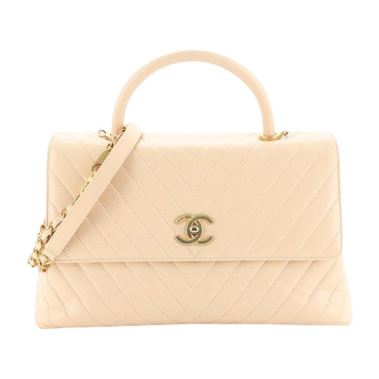 Chanel Coco Chevron Top Handle Bag