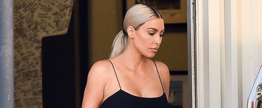 Kim Kardashian Black Yeezy Dress at Serena Williams Wedding