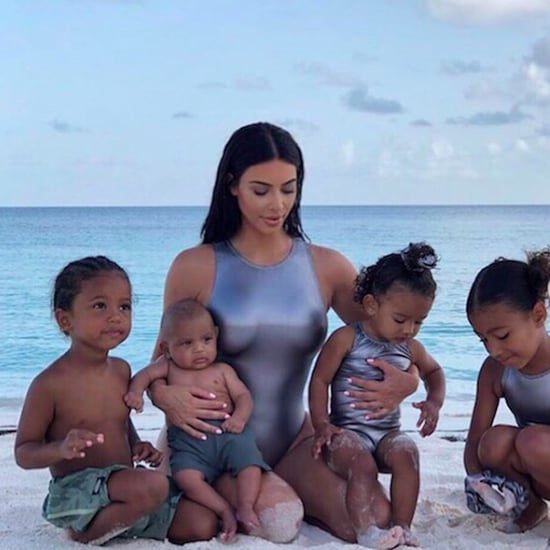 Kim Kardashian With Kids in Bahamas 2019