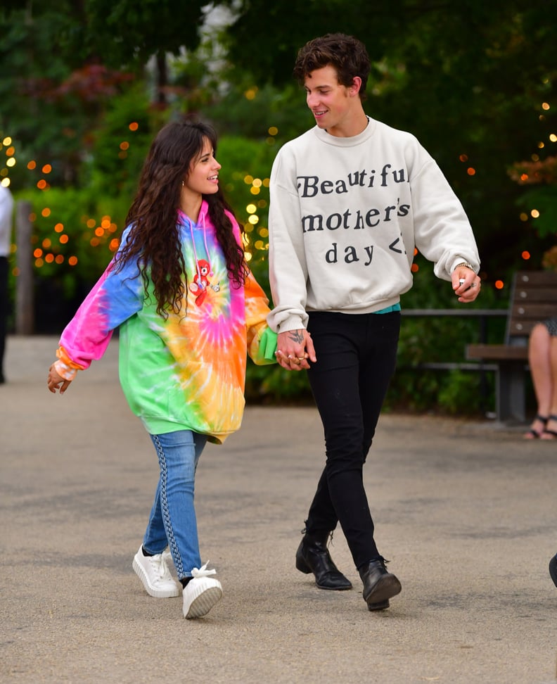 Camila Cabello Wearing a Tie-Dye Hoodie With Shawn Mendes in Brooklyn