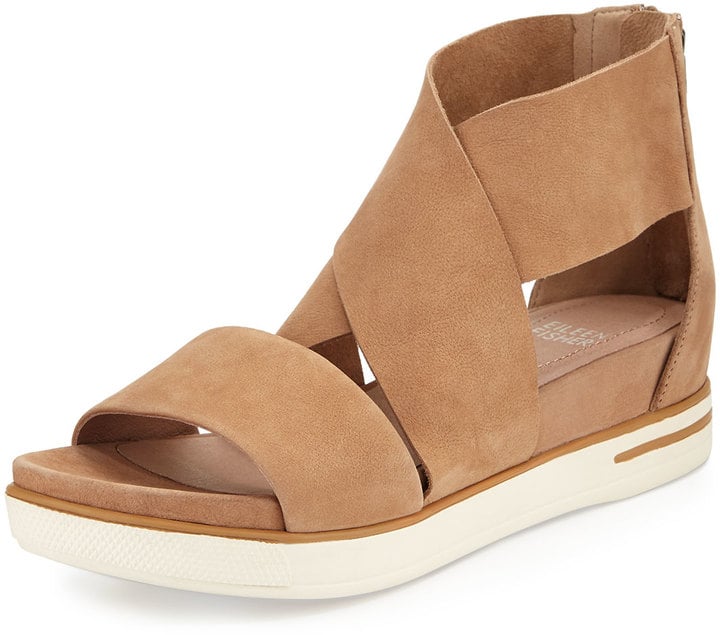 Eileen Fisher Sport Wide-Strap Leather Sandal ($195)