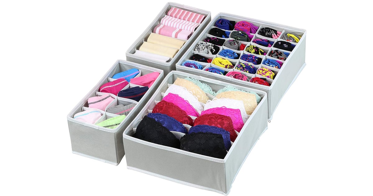 Simple Houseware Closet Underwear Organiser Drawer Divider 4 Set