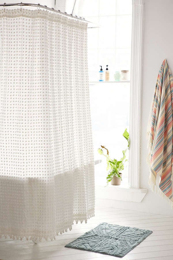 Plum & Bow Pompom Shower Curtain