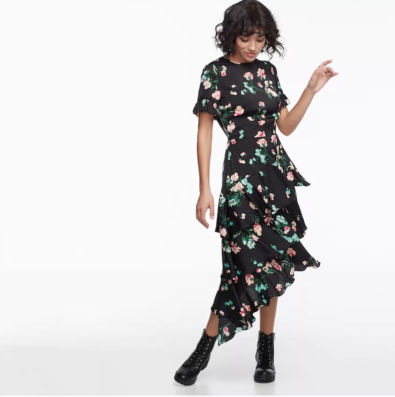 K/lab Asymmetrical Tiered Ruffled Dress