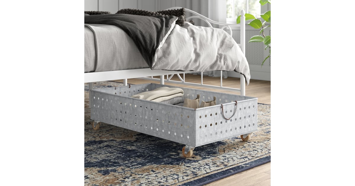 Galvanized Metal/Wire Underbed Storage Ways to Organize Your Bedroom