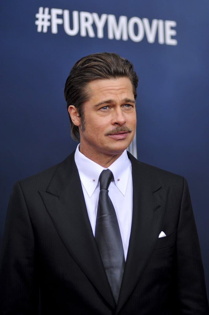 Brad Pitt looked handsome as ever at the Washington, DC premiere of his film Fury on Wednesday.