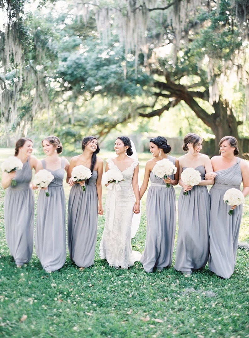 The Bridesmaids Wore Gray, but Each Dress Was Bright in Its Own Way