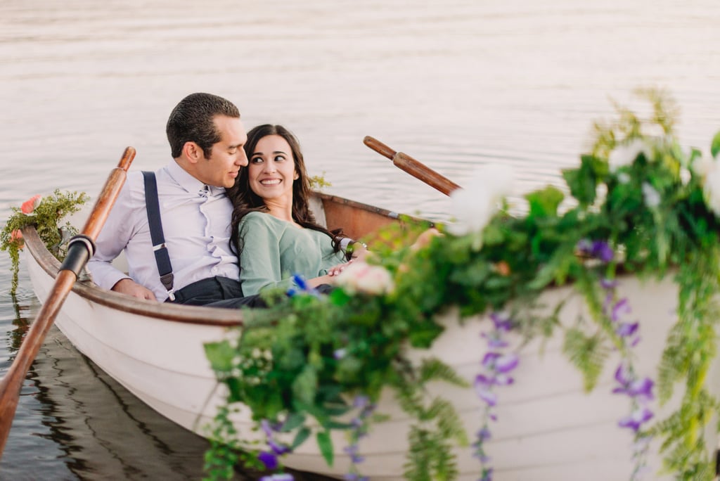 Engagement Photos in a Rowboat