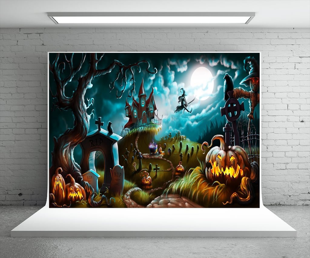 Give guests somewhere to snap that Instagram-worthy shot with this Halloween Photo Backdrop ($32).