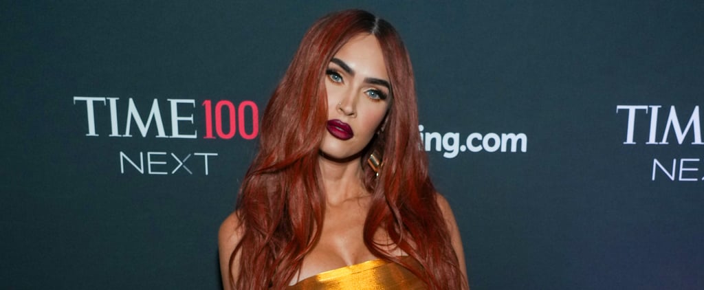Megan Fox's Gold High-Slit Dress Highlights Her New Hair Color