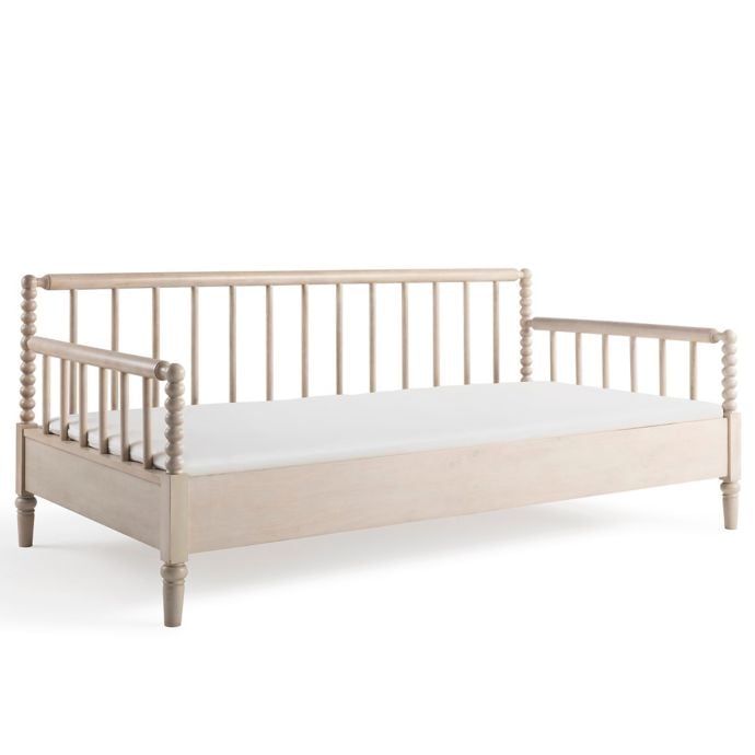Wood Spindle Daybed in Light Natural