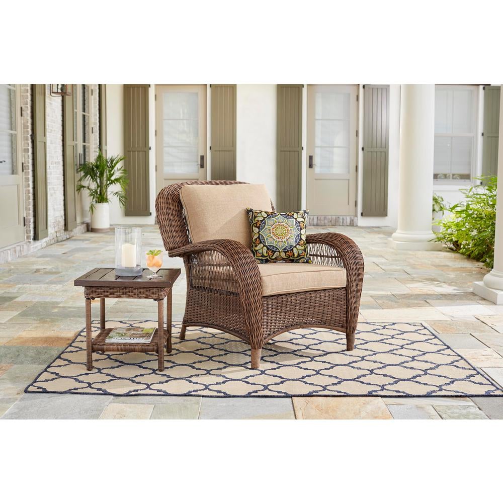Wicker Outdoor Lounge Chair With Cushions