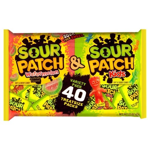 Sour Patch Kids and Sour Patch Watermelon Mix, 40 Pieces